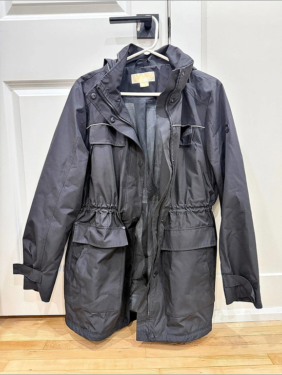 Michael Kors Jackets & Blazers - Michael Kors Women's Black Utility Hooded Jacket Size Large